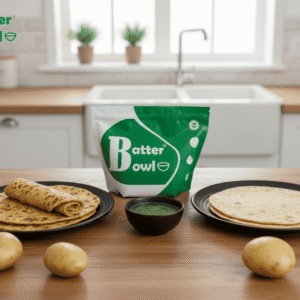 HYDERABADI SPICY ALOO PAROTA 300GM (PACK OF 3 ) JUST HEAT IT. NO PRESERVATIVES